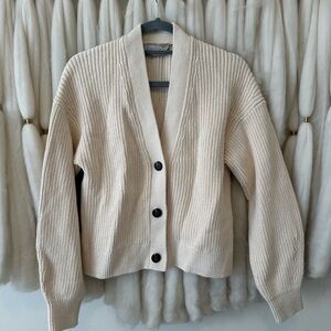 NOT FOR SALE - Everlane The Organic Cotton Relaxed Cardigan, Canvas, Sz S